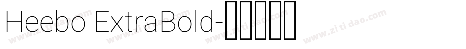 Heebo ExtraBold字体转换